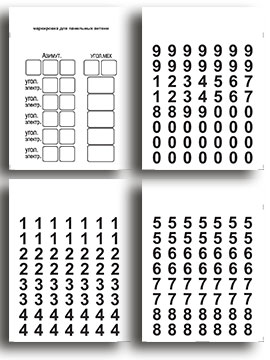 Labels kit for antennas